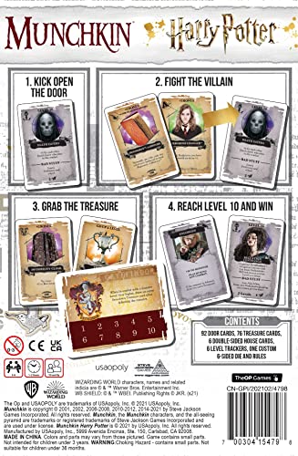 USAOPOLY Munchkin Harry Potter double-sided house cards spark tactical shifts.
