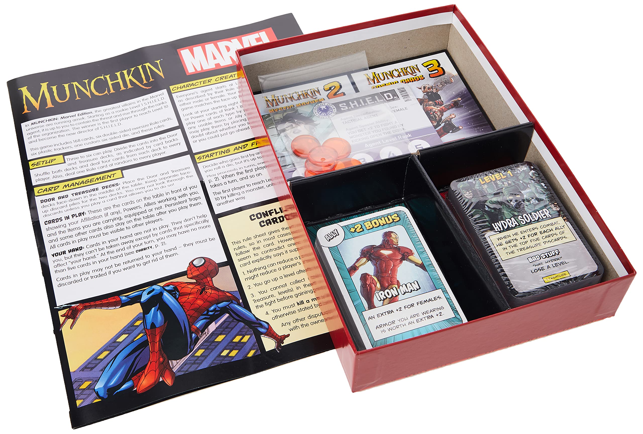 USAOPOLY Munchkin Marvel Edition including treasure and armor for more options