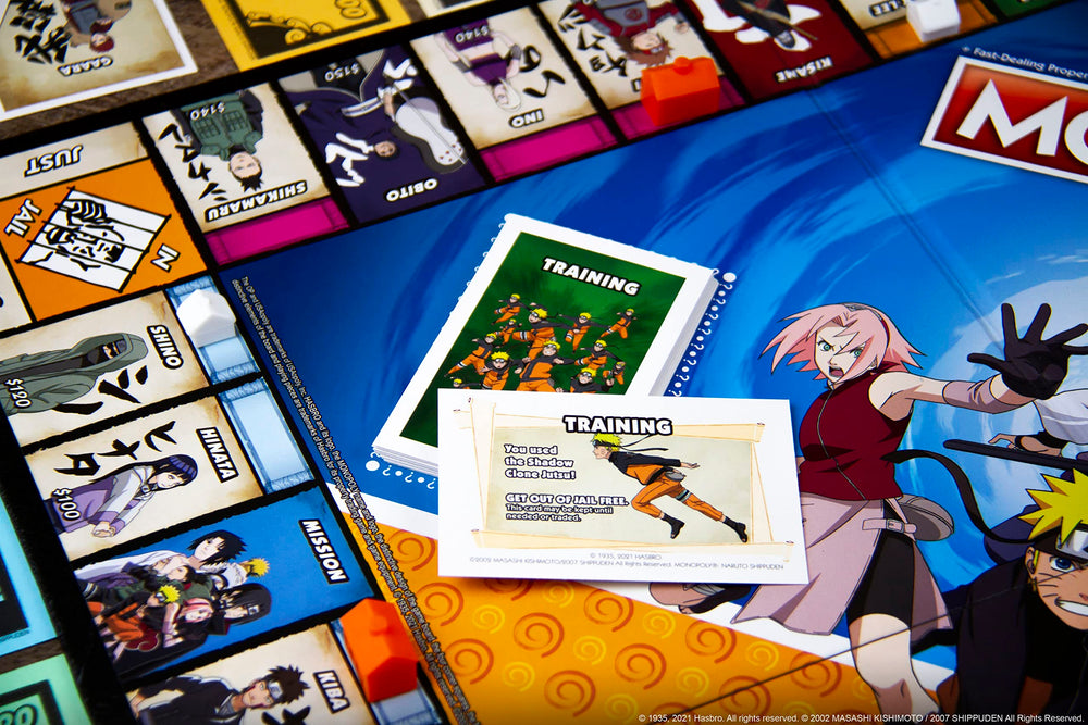 Naruto Monopoly: Ramen bowls and Onigiri stack highlight resource growth