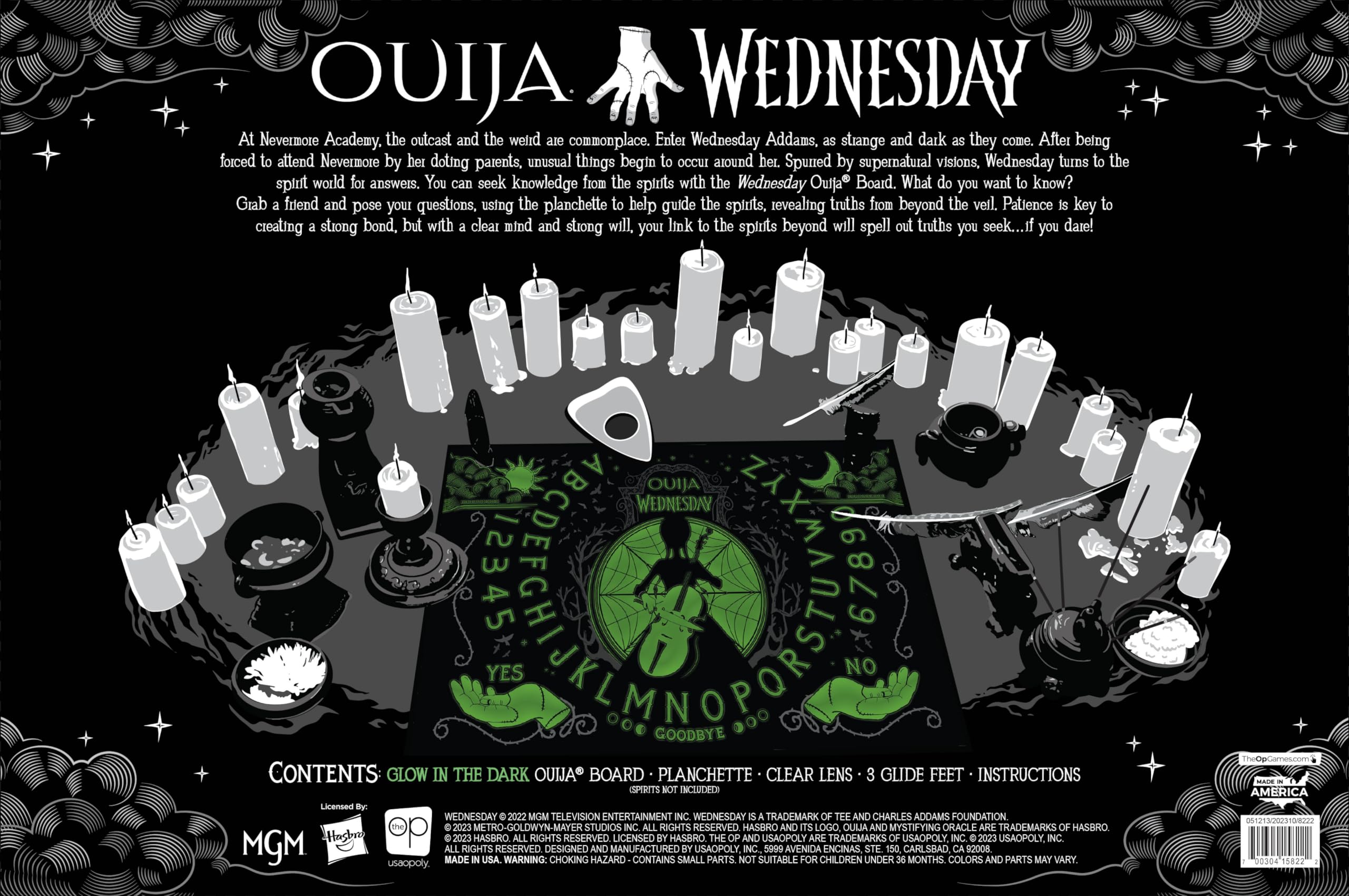 USAOPOLY Ouija: Wednesday official licensed product adds authenticity.