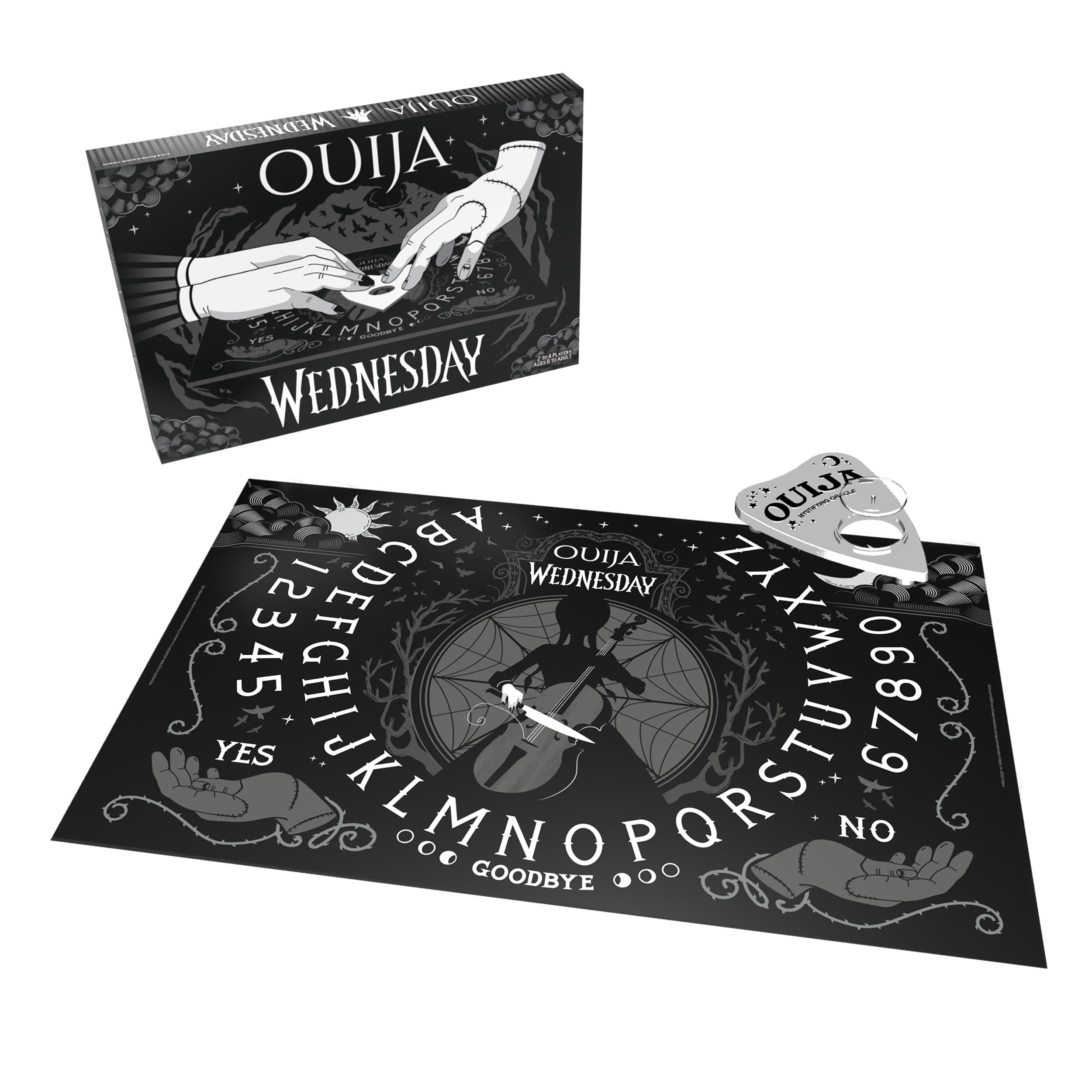 USAOPOLY Ouija: Wednesday planchette for precise movement during play.