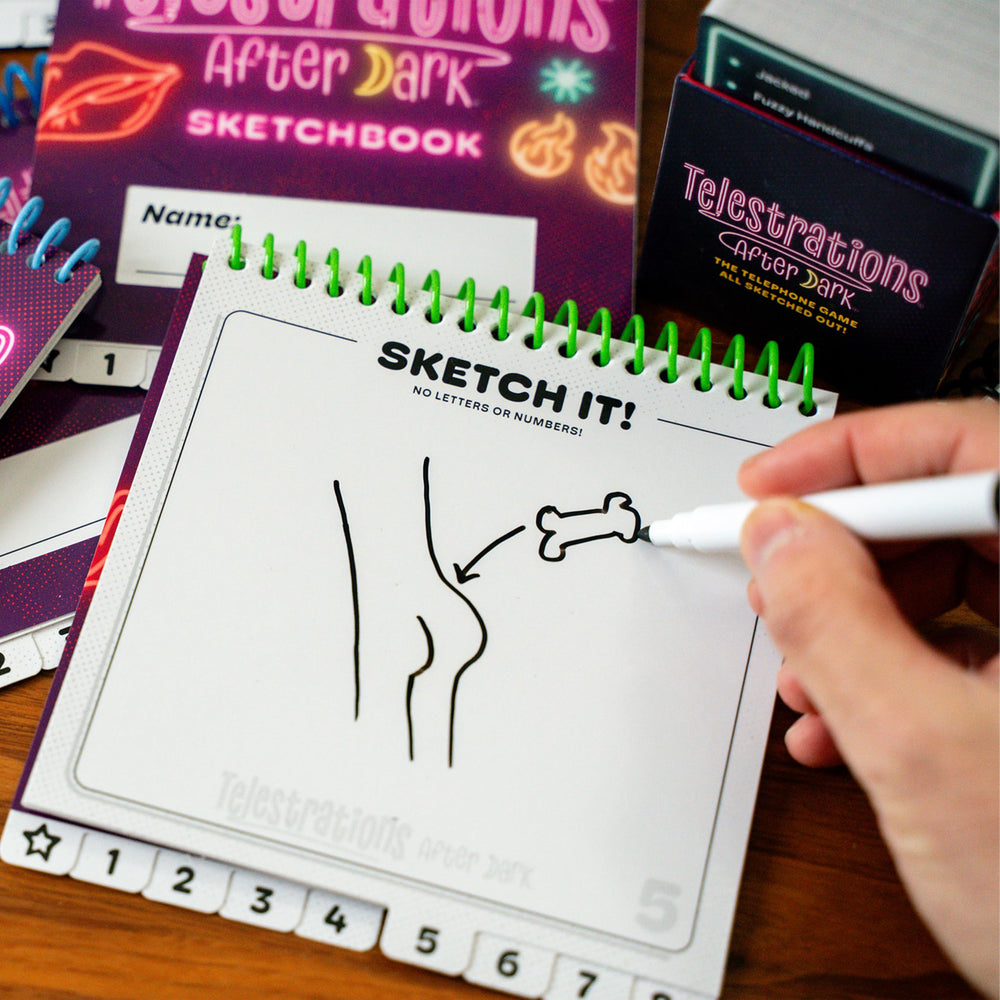  USAOPOLY Telestrations After Dark recommended for ages 18 and up.