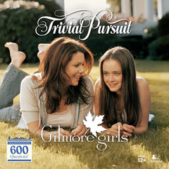 USAOPOLY Trivial Pursuit Gilmore Girls compact box for easy portability.