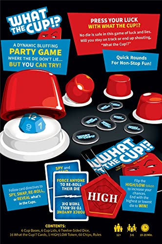 USAOPOLY What The Cup! high/low token indicates changing target