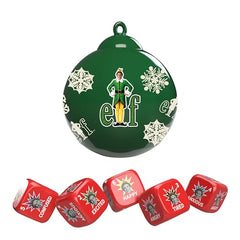USAOPOLY Yahtzee Elf Edition ornament cup hanging as holiday decor and keepsake.