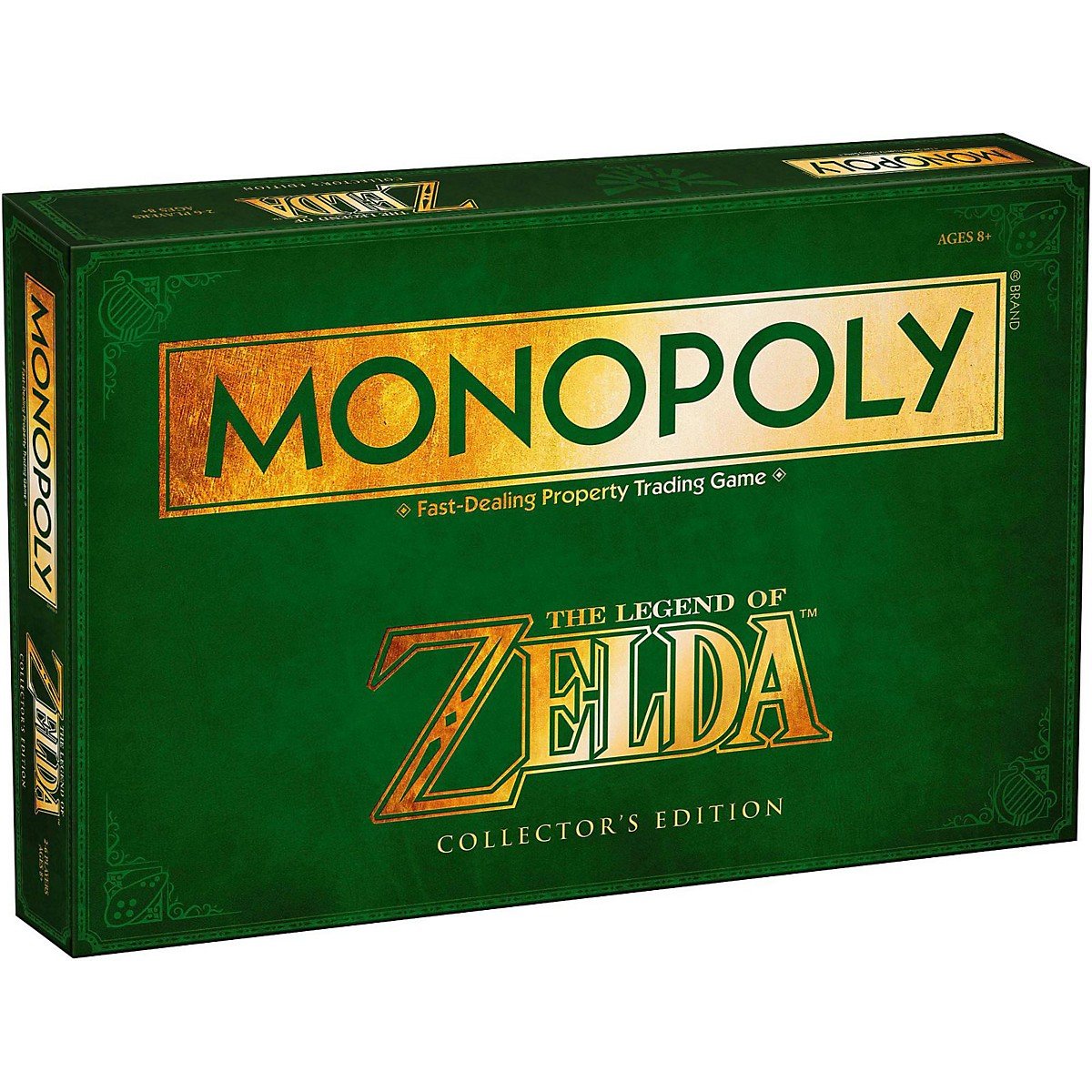 USAOPOLY Zelda Monopoly Collector Edition box, ideal for Zelda-themed game nights.