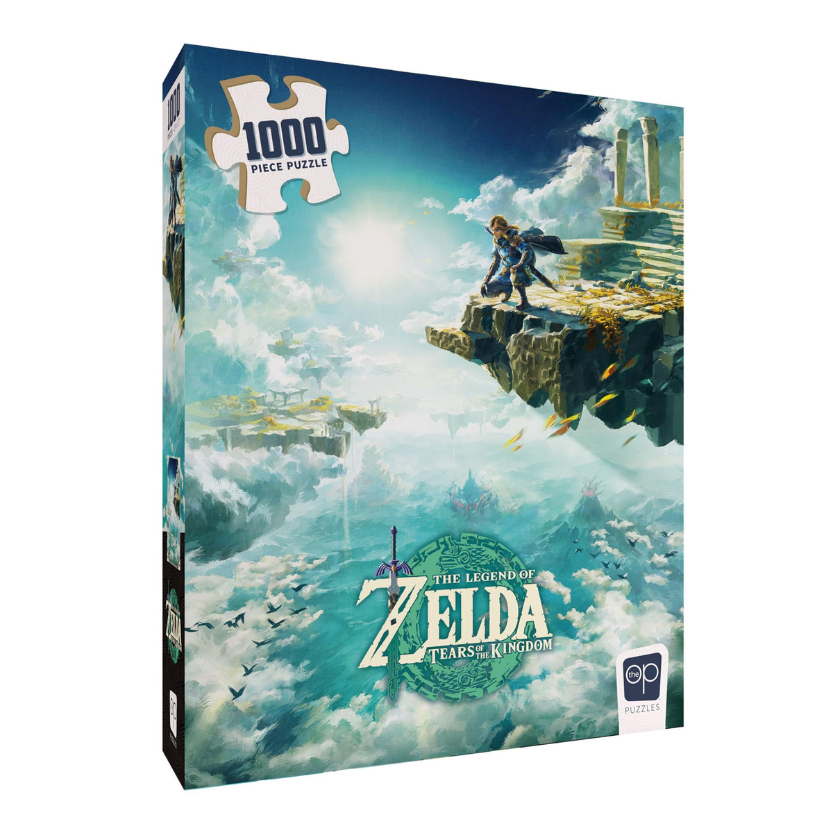USAOPOLY Zelda Tears of the Kingdom puzzle featuring Link artwork for collectible display and family game nights