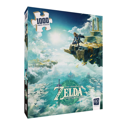 USAOPOLY Zelda Tears of the Kingdom puzzle featuring Link artwork for collectible display and family game nights