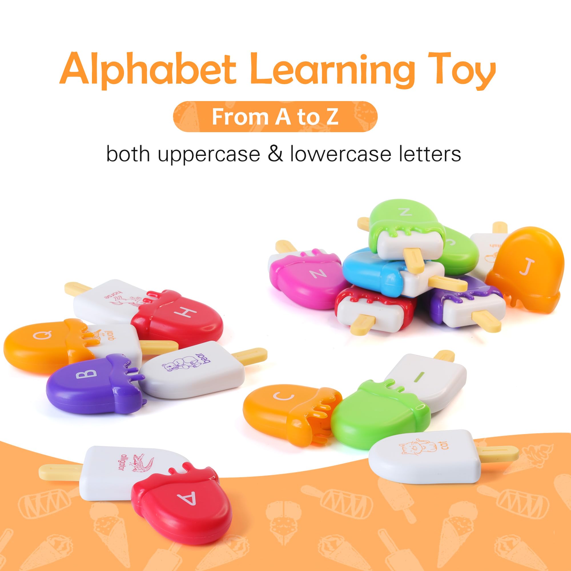 USATDD colorful popsicle lids aid color sorting and fine motor skills.