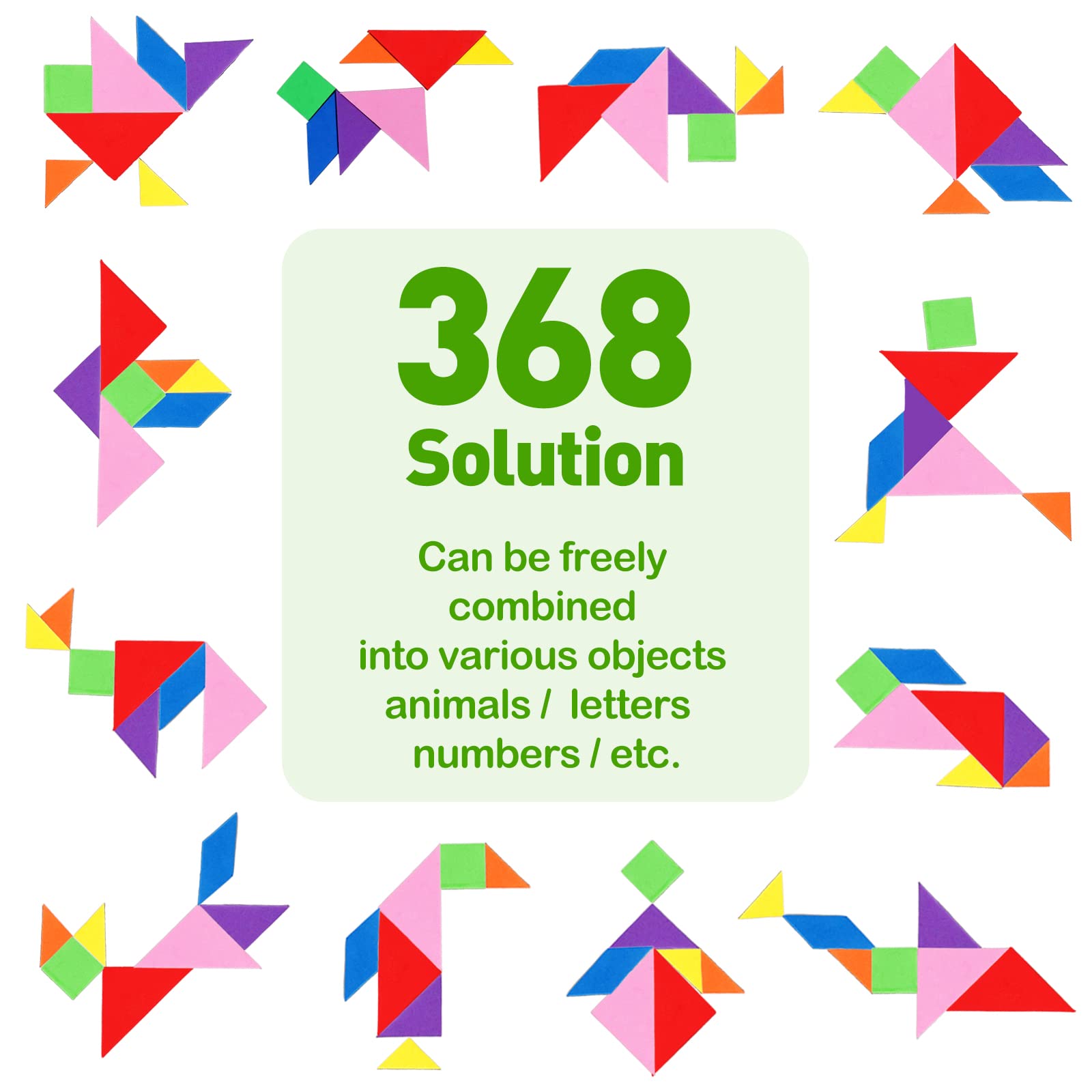 USATDD eco-friendly tangram using non-toxic materials for safe play