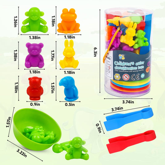 USATDD Rainbow Color Sorting Bowls aid tactile exploration and fine motor skills.