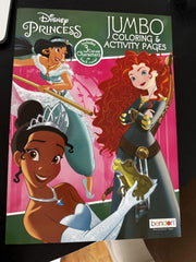 Useful Universe Disney Princess coloring book interior pages show games and puzzles.