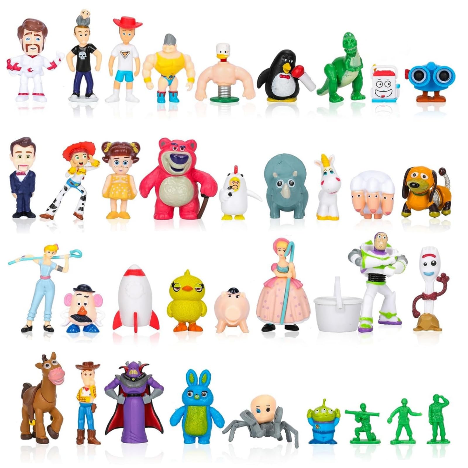 USHJNV action figures mini set Woody, Buzz, Jessie for display and imaginative play.