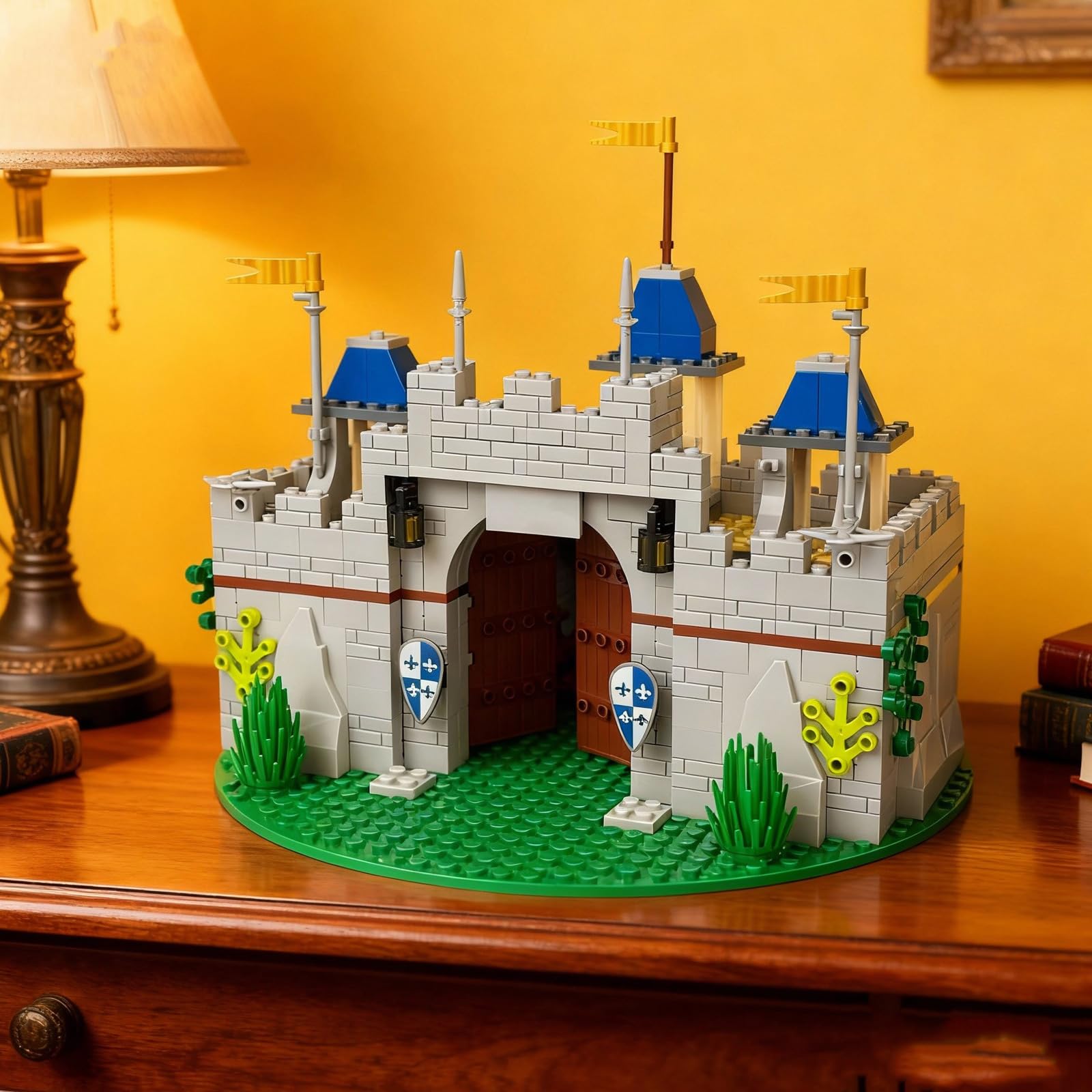 Usoway castle tower and arch detail, authentic medieval look
