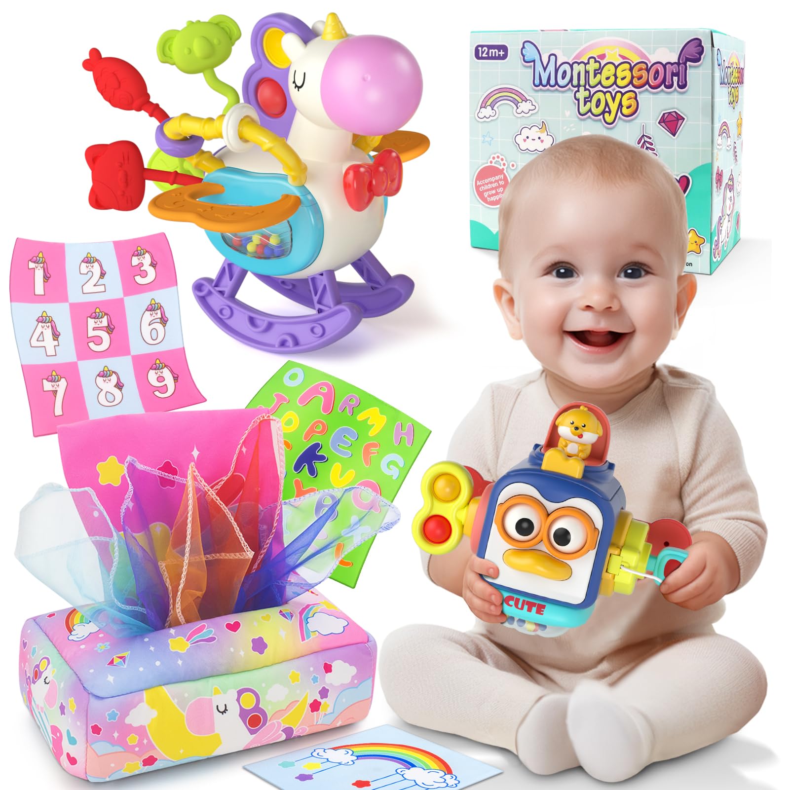 Usrela 3in1 learning toy set with varied play components for early learning