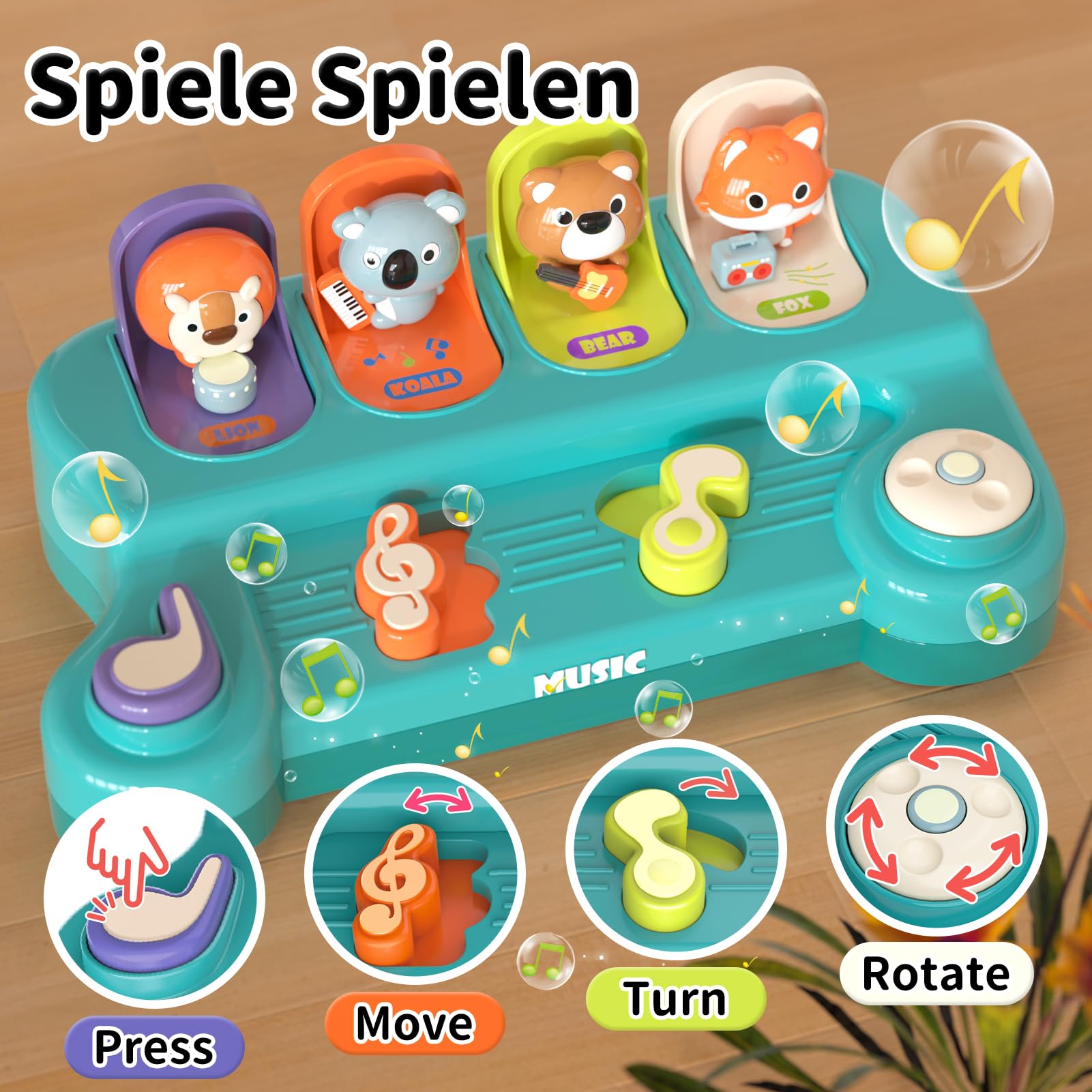USRELA animals sounds mode reveals creatures through playful audio cues.