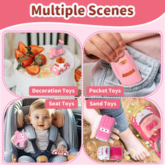 Usrela color mini cars add bright visuals and interactive options.