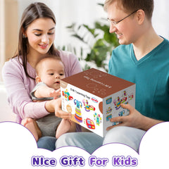 usrela pull string feature encourages cause and effect and fine motor practice.