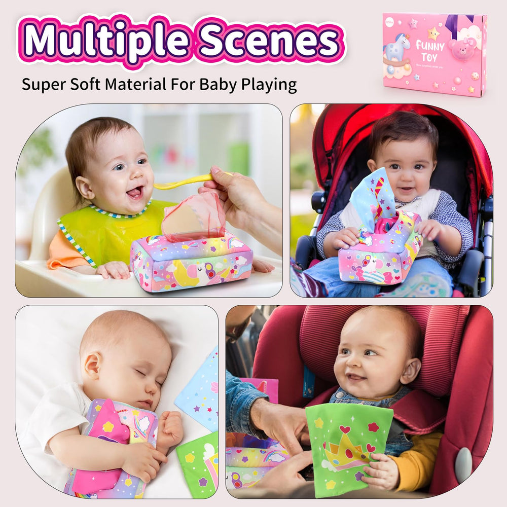 usrela tissue box toy bright colors attract babies during play
