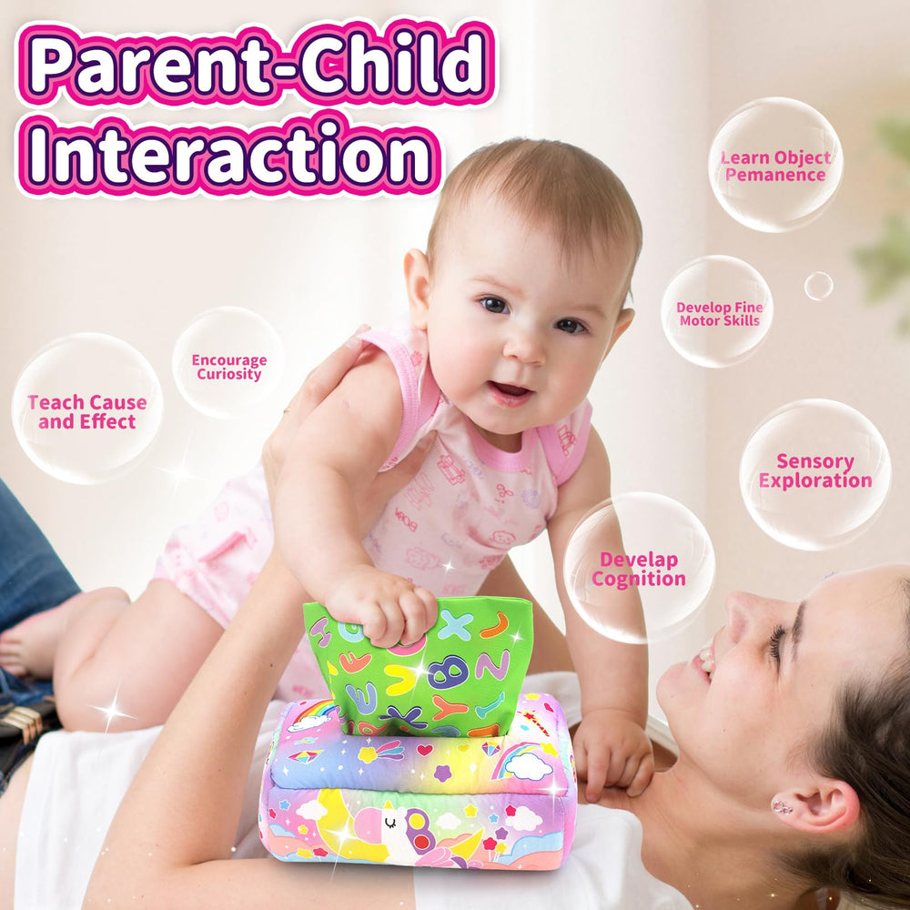 usrela tissue box toy safe materials suitable for mouthing and easy cleaning