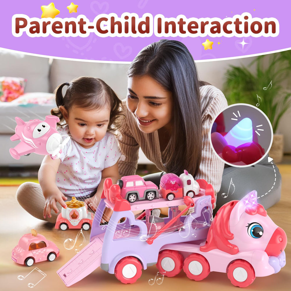 Usrela truck with lights and music for engaging sensory play.