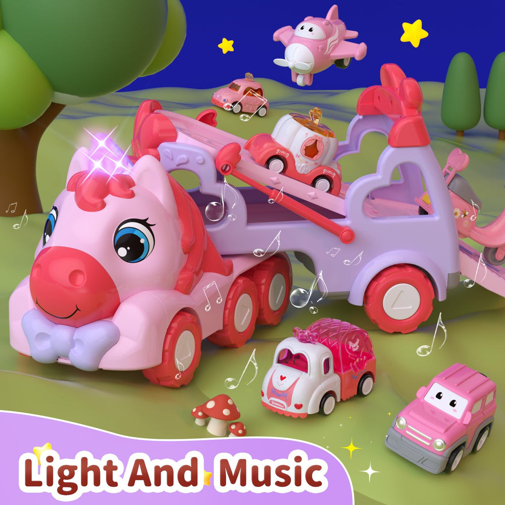 Usrela unicorn inertia truck with mini cars for independent driving.