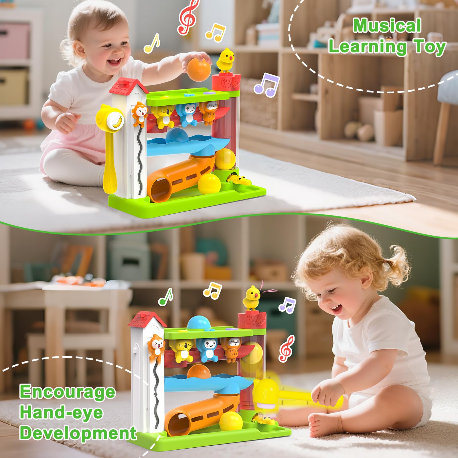 Ussybaby bilingual learning toy supports early language with songs and Q A