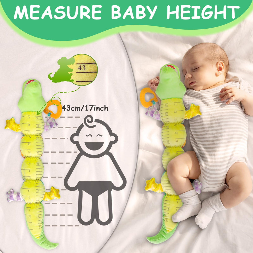 Ussybaby caterpillar crocodile toy silicone tail adds safe chewable surface for babies.