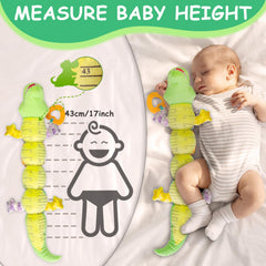 Ussybaby caterpillar crocodile toy silicone tail adds safe chewable surface for babies.