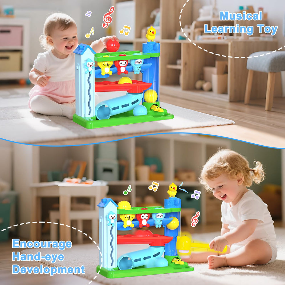 Ussybaby crocodile-ball-drop helps improve fine motor skills during play