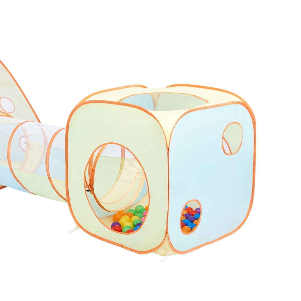 UTEX crawl tunnel with mesh windows for airflow and peekaboo play
