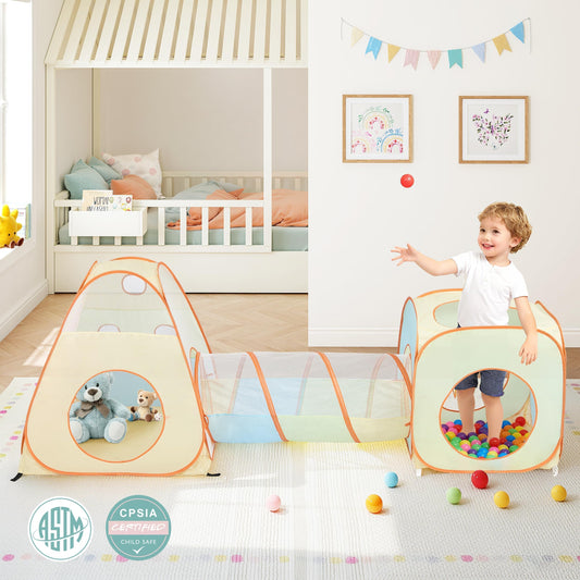 UTEX pop up play tent shows quick and easy assembly for spontaneous play