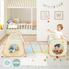 UTEX pop up play tent shows quick and easy assembly for spontaneous play