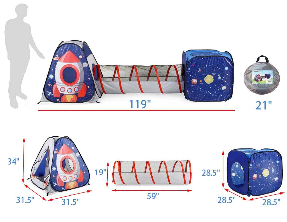 UTEX Space Astronaut pop-up tent supports versatile play areas