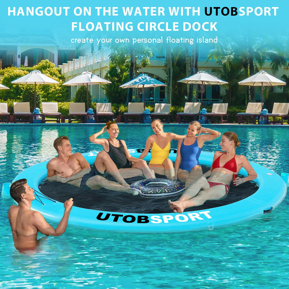 UTOBSPORT hammock features reinforced D-rings for secure docking to a dock or anchor.