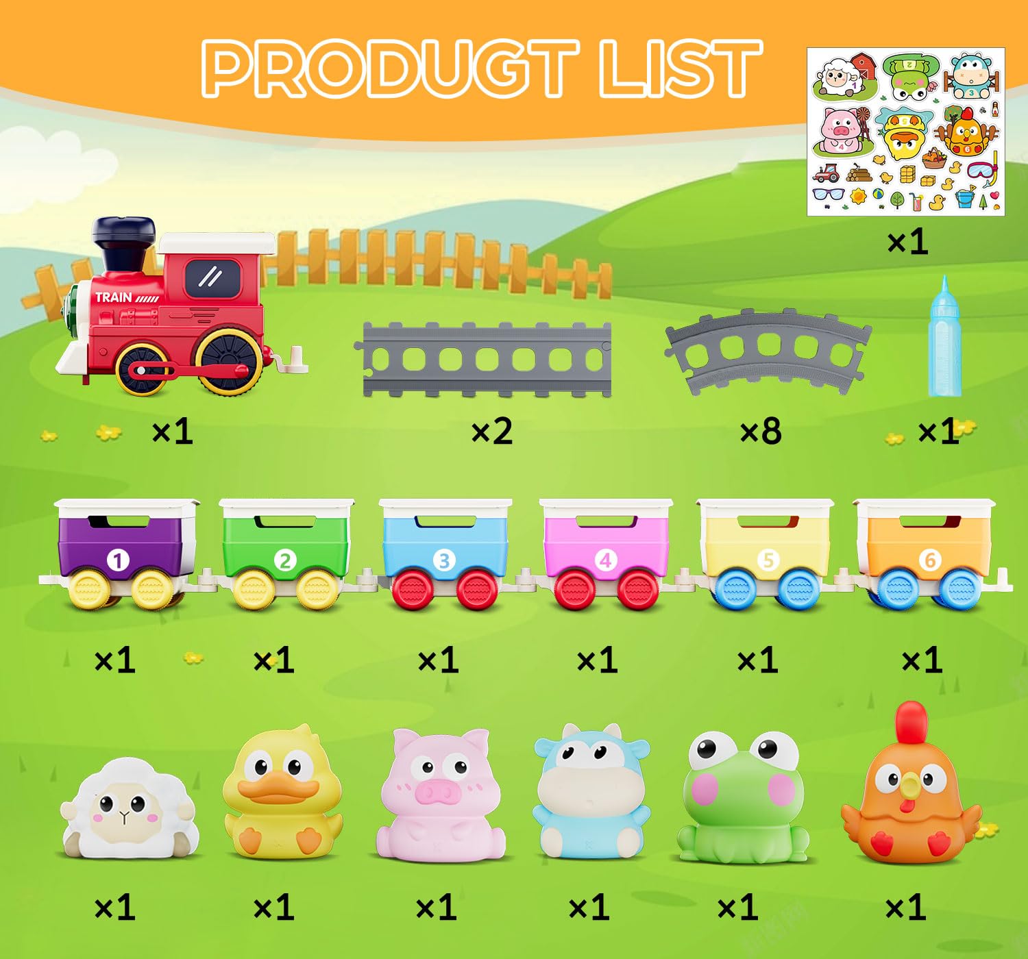 Utrena Numbered Barns help kids practice counting and matching dots during playtime.