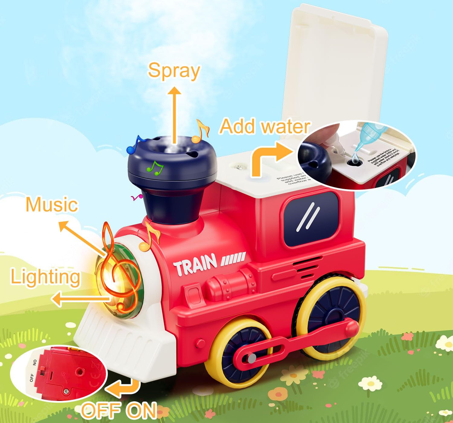 Utrena Steam Mist with lights and music creates an immersive sensory play environment.