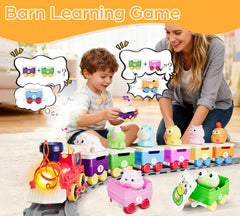 Utrena Train with Detachable Roofs supports role play and tidy puppet storage after adventures.