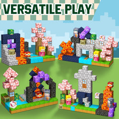 Uucoco castle tower being built with magnetic blocks