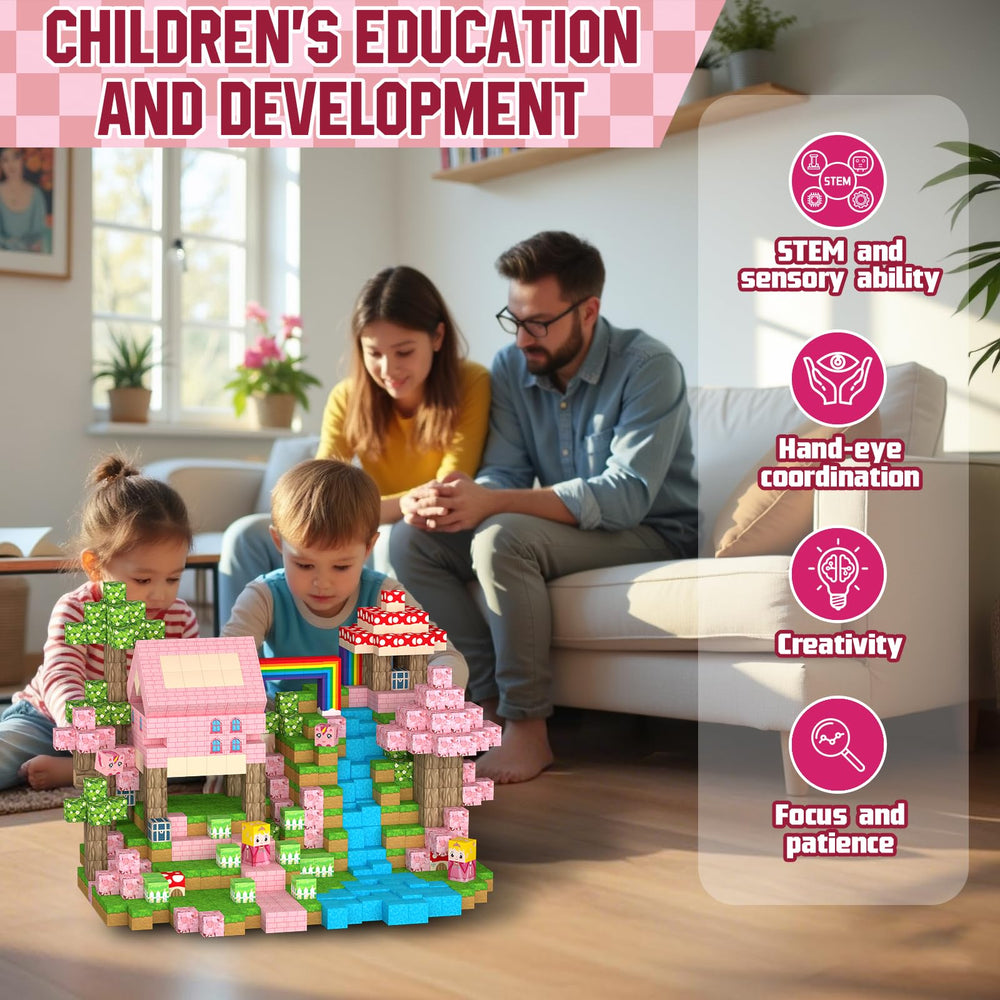 Uucoco magnetic blocks compatible with other brands to expand play sets.