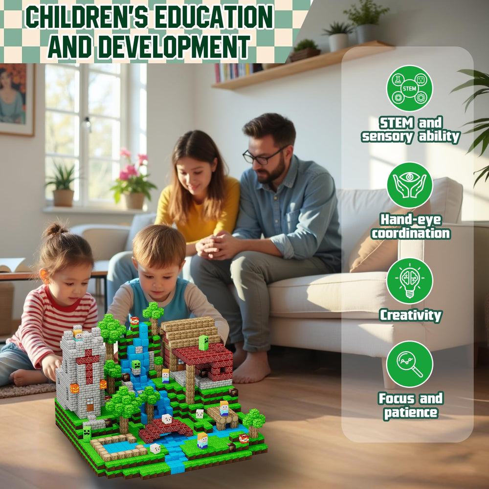 Uucoco UV technology magnetic cubes with patterns for immersive play