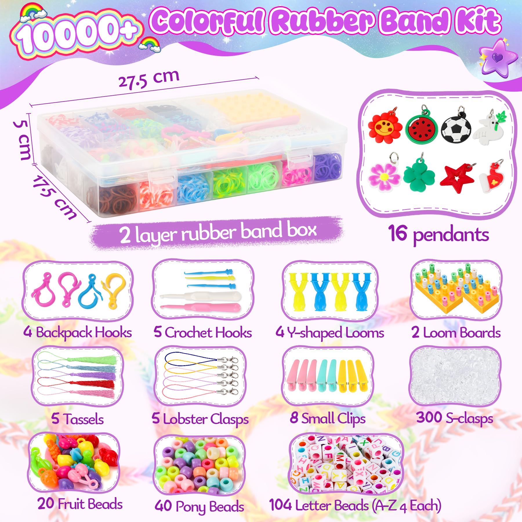 UUEMB loom bracelet boards help kids organize designs while crafting.