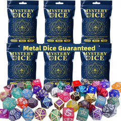 UURM Mystery Dice Set 7-polyhedral close-up for quick, readable rolls.
