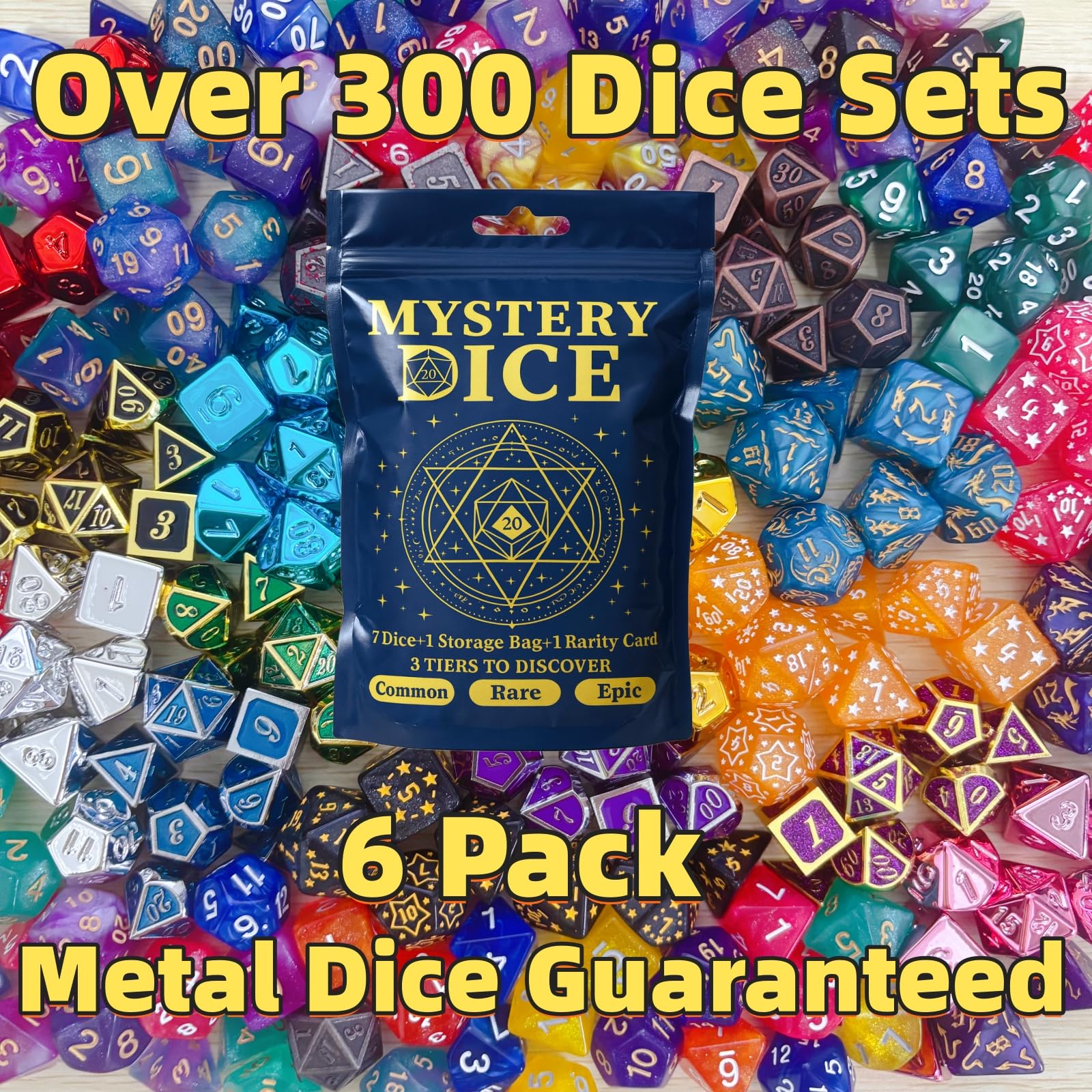 UURM Mystery Dice set rarity card highlighting collectible tiers.