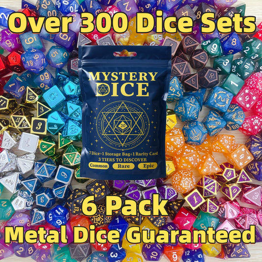 UURM Mystery Dice set rarity card highlighting collectible tiers.