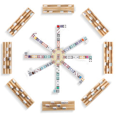 uvcany double-15 colored domino tiles – vibrant colors improve readability for all ages