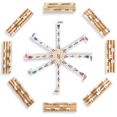 uvcany eight wooden trays hold dominos neatly for quick setup
