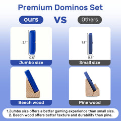 uvcany Jumbo Dominos tiles with durable dots for vibrant gameplay.