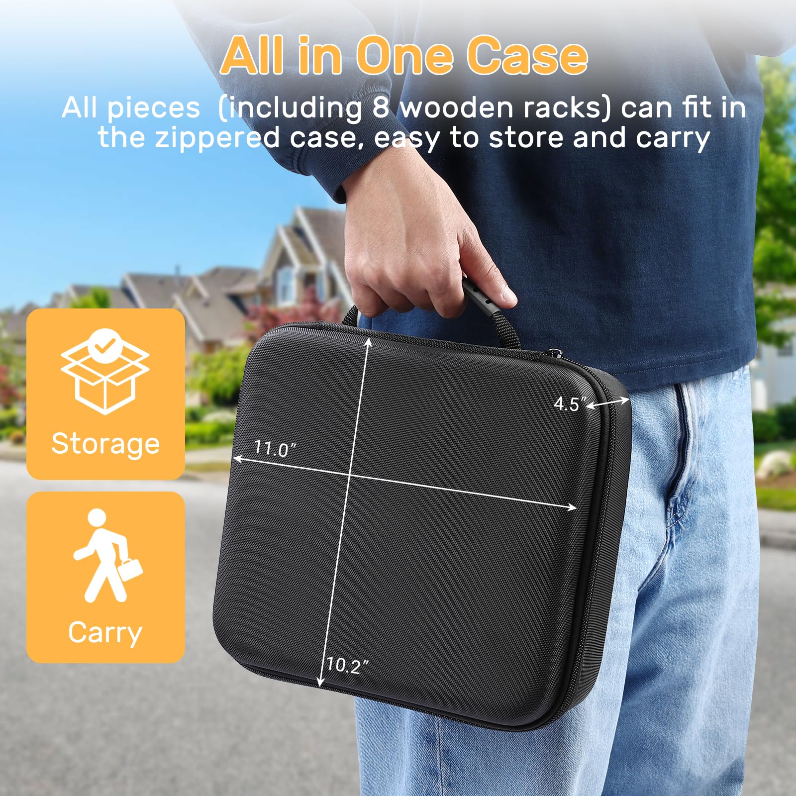 uvcany Rummy Cube storage bag secures every piece.