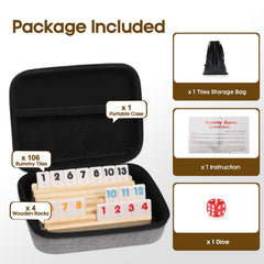 uvcany 106 colorful tiles offer versatile rummy options during trips.